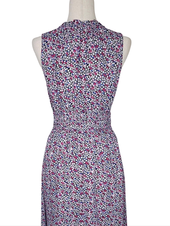 Gap Pink & Blue Floral Print Splitneck Maxi Dress Size S - Picture 5 of 9